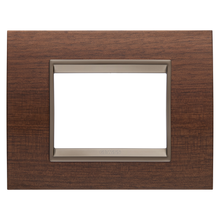 PLACA LUX - DIN LEMN - 3 MODULE - NUC - CADRU INTERIOR BRONZ MAT ÎNCHIS - CHORUSMART