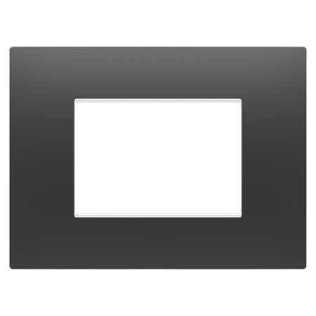 PLACA EGO - IN TECHNOPOLYMER - 3 MODULE - SATIN BLACK - CHORUSMART