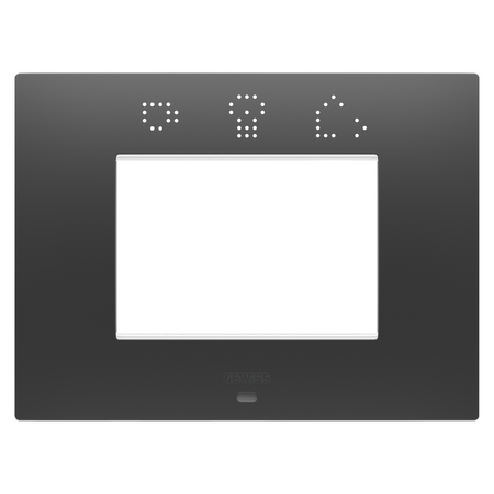 PLACA INTELIGENTA EGO - IN TEHNOPOLIMER VOPSIT - 3 MODULE - NEGRU SATINAT - CHORUSMART