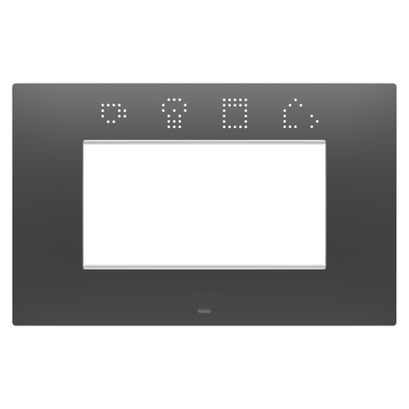 PLACA INTELIGENTA EGO - IN TEHNOPOLIMER VOPSIT - 4 MODULE - NEGRU SATINAT - CHORUSMART