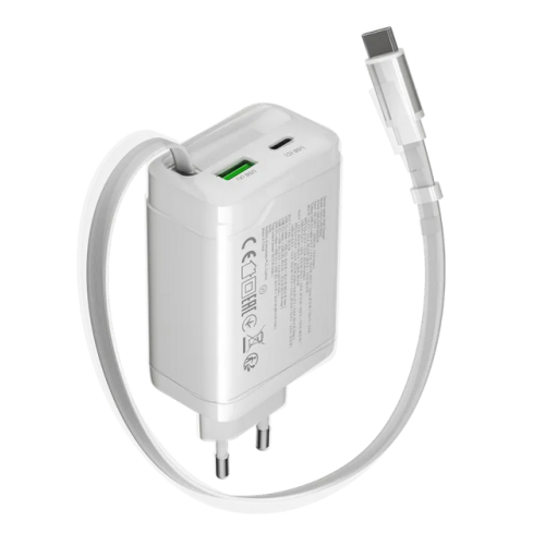 Incarcator retea Canyon OnCharge 65RС, 1 x USB-A, 2 x USB-C, 65 W, Alb
