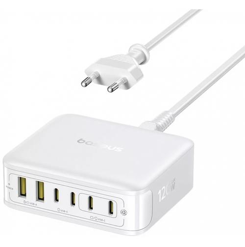 Incarcator Statie Baseus EnerFill FH21, 120W, 2 x USB-A - 4 x USB-C, E0120T01 (Alb)