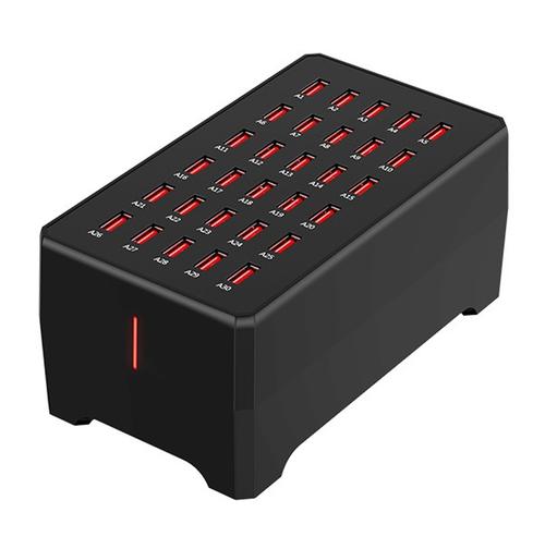 Incarcator Statie OEM WT-268, 150W, 2.4A, 30 x USB-A (Negru)