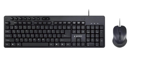 Kit tastatura si mouse Gembird KBS-UM-04, Wired, USB (Negru)
