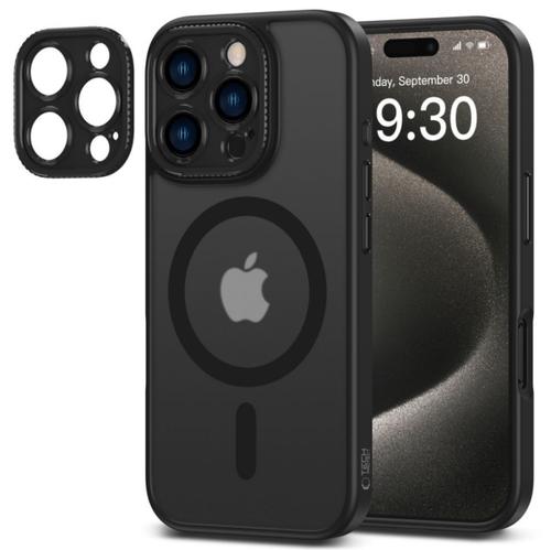 Husa MagSafe pentru Apple iPhone 16 Pro Max, Tech-Protect, Magcam, Neagra