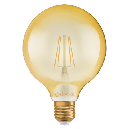 Bec LED Ledvance (Osram)  LED Globe 80 50 Filament 7 W 2400 K Gold E27, 650 lm, 300°, auriu