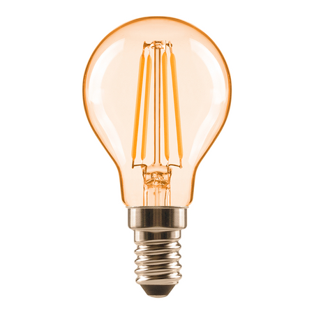Bec LED Ledvance (Osram)  LED Classic P 33 Filament 4,2 W 2400 K Gold E14, 380 lm, 300°, auriu