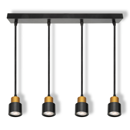 Bec LED Ledvance (Osram)  LED SPOT SECTORAL BLACK AND GOLD 4XGU10 PENDANT, 6 W, negru