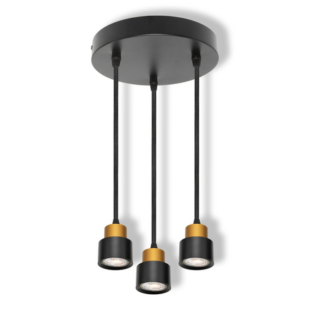 Bec LED Ledvance (Osram)  LED SPOT SECTORAL BLACK AND GOLD 3XGU10 PENDANT CENTRAL, 6 W, negru