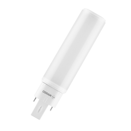 Lampă LED compactă Ledvance (Osram)  DULUX LED D/E13 HF & AC MAINS 6 W 830 G24Q-1, 600 lm, 3000 K, 120°