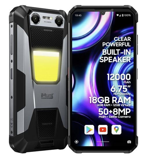 Telefon Mobil iHunt Titan Music P22000, Procesor Unisoc T7250 Octa-core, Ecran IPS LCD 6.7inch, 6GB RAM, 128GB Flash, Camera Duala 50 + 20 MP, Wi-Fi, 4G, Dual Sim, Android (Negru)