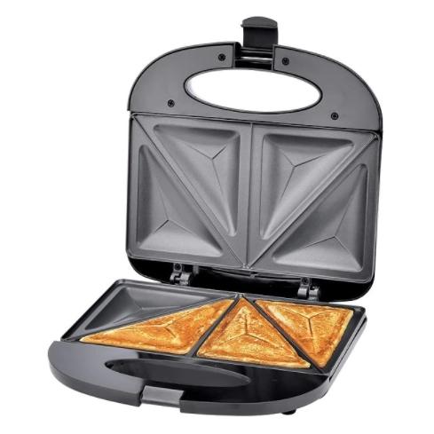 Sandwich Maker Esperanza EKT011, 1000 W, Placi neaderente, Termostat, Indicator LED (Negru/Gri)