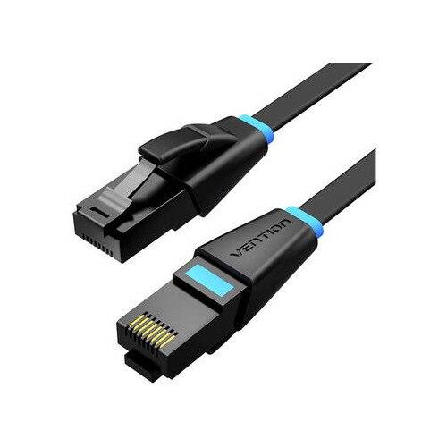 Patch cord UTP Vention, Cat. 6, RJ-45 (T) la RJ-45 (T), 2m, AWG32, 1000Mbps, plat, Negru