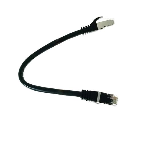 Cablu retea-patchcord CAT6 FTP, Lanberg 43618, 2 X RJ45, lungime 25cm, AWG26, 10Gb/s-250MHz, de legatura retea, ethernet, Negru
