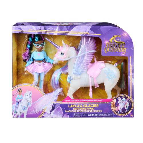 Set figurine Layla și Unicornul Glacier Magia Pietrelor Pretioase