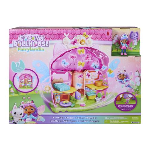 Set de joaca Gabby's Dollhouse Fairylandia, figurina Gabby 7.5cm, zana magica Flutter