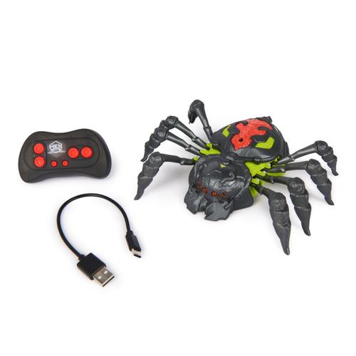 Jucarie interactiva Spin Master Tarantulax Hex Bots, paianjen urcator pe perete, 2 x AAA