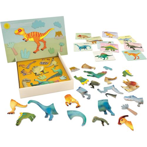 Set educativ HappiHobbi, Forme magnetice, Dinozauri
