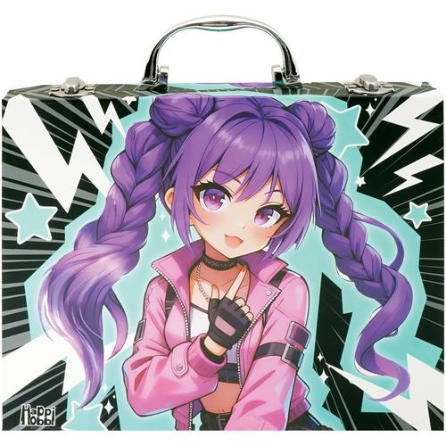 Set pentru desen HappiHobbi - Servieta Manga, cu 50 accesorii