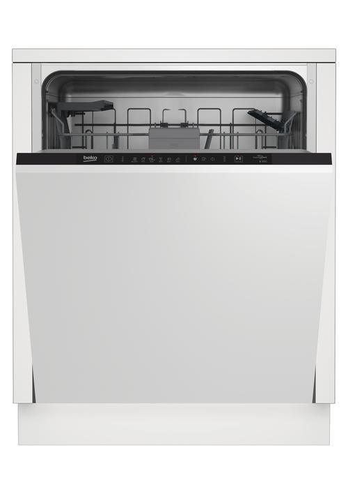 Masina de spalat vase incorporabila Beko BDIN16435, Clasa D, Capacitate 14 seturi, 6 programe, AutoDoor Opening, Clean&Shine, 60 cm (Alb)