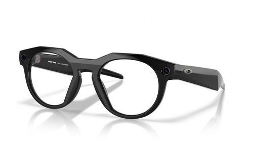 Ochelari Smart Oakley Meta HSTN OW8002-0751, Difuzoare si microfoane incorporate, Wifi, Bluetooth, Camera 12MP, 32GB Flash, Meta Ai Compatibili Android/iOS, Lentile Transparente (Negru)