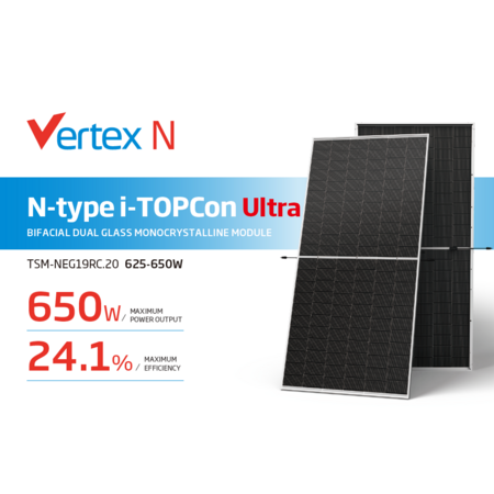Panou solar fotovoltaic bifacial Trina Solar Vertex N 635W  TOPCon sticla dubla