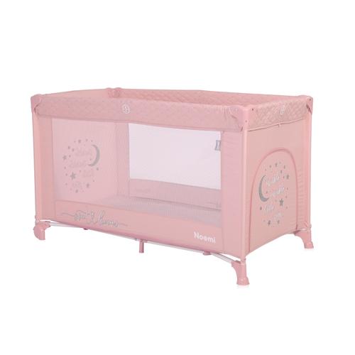 Patut pliabil Lorelli Noemi, 1 nivel, 120x60 cm, Mellow Rose Star