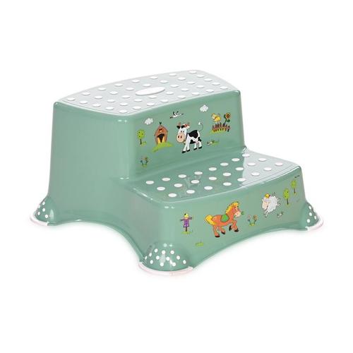 Inaltator dublu pentru baie Lorelli, antiderapant, Funny Farm, Nordic Green