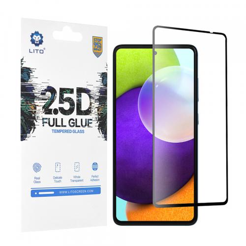Folie de protectie Ecran Lito pentru Samsung Galaxy A52s 5G A528 / A52 5G A526 / A52 A525, Sticla Securizata, Full Glue, 2.5D