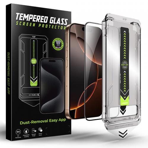 Folie de protectie Ecran Techsuit TitanGlass pentru Apple iPhone 15 Pro, Sticla Securizata, Full Glue