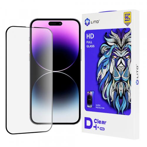 Folie de protectie Ecran Lito D+ Pro pentru Apple iPhone 14 Pro Max, Sticla Securizata, Full Glue