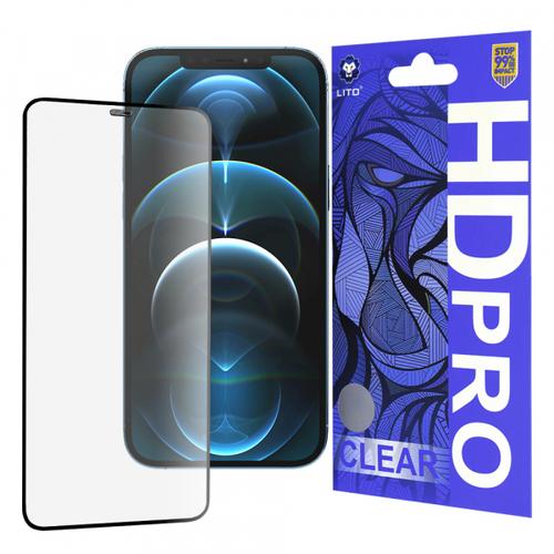 Folie de protectie Ecran Lito HD Pro Clear pentru Apple iPhone 12 Pro Max, Sticla Securizata, Full Glue