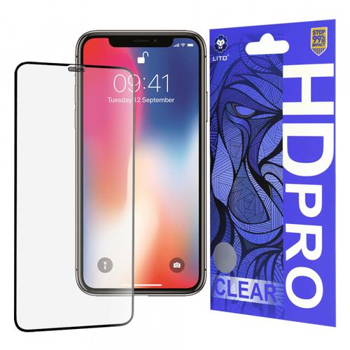Folie de protectie Ecran Lito HD Pro Clear pentru Apple iPhone 11 Pro / XS / X, Sticla Securizata, Full Glue