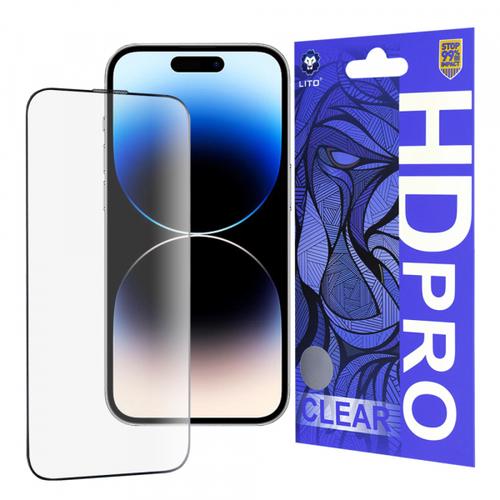 Folie de protectie Ecran Lito HD Pro Clear pentru Apple iPhone 14 Pro, Sticla Securizata, Full Glue