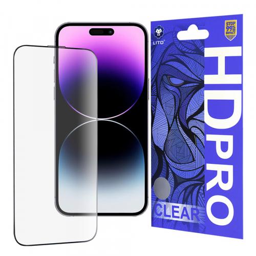 Folie de protectie Ecran Lito HD Pro Clear pentru Apple iPhone 14 Pro Max, Sticla Securizata, Full Glue