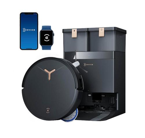 Aspirator robot Ecovacs DEEBOT T50 MAX PRO OMNI G2, Autonomie 200 minute, 18500 Pa, Navigare cu laser, Programare, Asistent vocal, TruEdge 2.0, OZMO Turbo (Negru)
