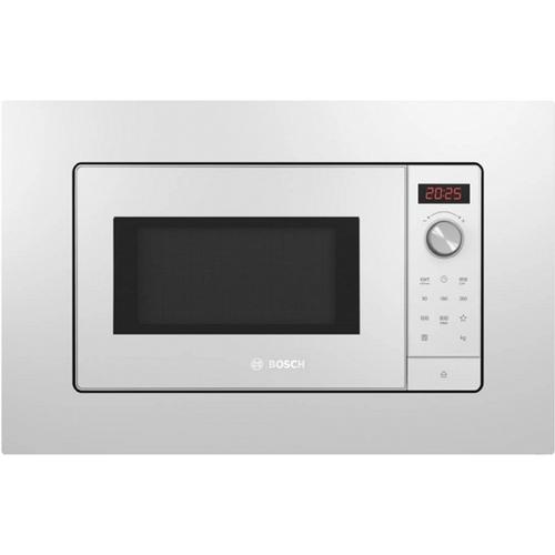 Cuptor cu microunde incorporabil BOSCH BFL623MW3, 800 W, 20L, cu 7 Functii speciale: ceas, iluminare camera, pornire rapida, timer, otel inoxidabil (Alb/Argintiu)