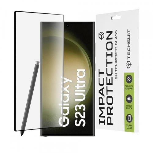 Folie de protectie Ecran Techsuit pentru Samsung Galaxy S23 Ultra S918, Sticla Securizata, Full Glue, 111D