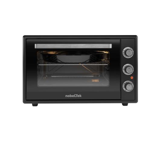 Cuptor electric NobeLTek, 60L, 2000W, grill, timer, termostat, sticla dubla, ventilator, iluminare (Negru)