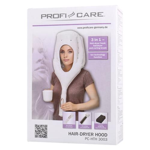 Uscator de par ProfiCare PC-HTH 3003, 3 in 1, cu caciula pentru uscare rapida (Alb)