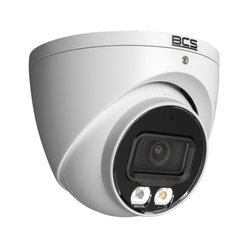 Camera supraveghere exterior BCS LINE BCS-L-EIP112FCR3L3-Ai1, Dome, 12MP 4480x2512, 2.8mm, IR 30m, Microfon, PoE, IP67 (Alb)