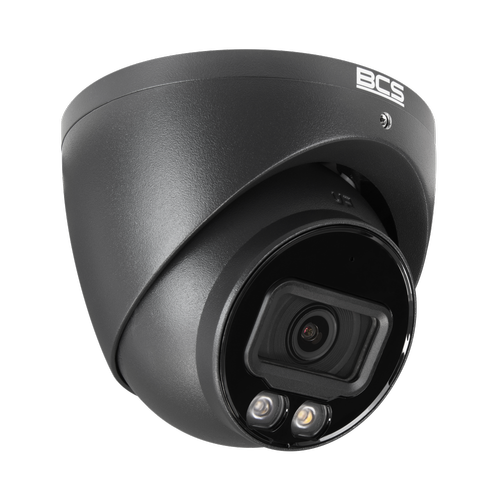 Camera supraveghere video exterior BCS LINE BCS-L-EIP16FCR3L3-AI1-G, 6MP, Dome, 3288x1850, 2.8mm, Zoom digital 16x, IR LED 30m (Negru)
