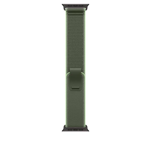 Curea Smartwatch Apple MG9N4ZM/A pentru Watch 49mm, Trail Loop, S/M, Black Titanium Finish (Verde)