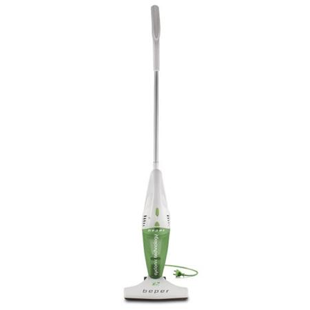 Aspirator vertical 2in1 BEPER BP50451, 1500 W, Recipient detasabil, Sistem de filtrare in trei etape (Alb/Verde)