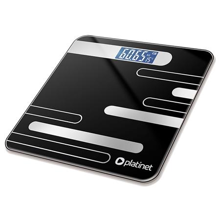 Cantar de baie Platinet PBS26B, 180 kg, Afisaj LED (Negru)