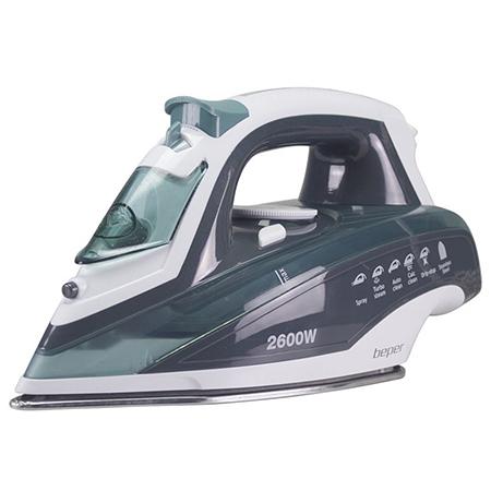 Fier de calcat Beper BPP204FER003, 2600 W, Debit de abur 25 g/min,  (Alb/Verde)