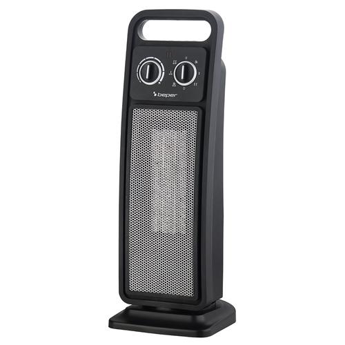 Aeroterma ceramica turn BEPER BP203002, 2000 W, Functie ventilator, Oscilatie, H 50 cm (Negru)