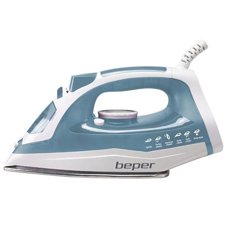 Fier de calcat cu abur BEPER BP204002, 2400 W, Rezervor 280 ml, Debit de abur 25g/min (Alb/Verde)