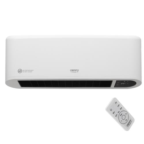Aeroterma de perete Camry CR7753, 2000 W, 2 trepte putere, Afisaj LED, Programare 24/7, Telecomanda (Alb)