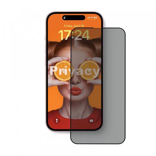 Folie de protectie Ecran Privacy Anank 3X Reinforced pentru Apple iPhone 14 Pro Max, Sticla Securizata, Full Glue, 2.5D